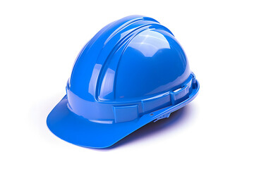 blue hard hat isolated