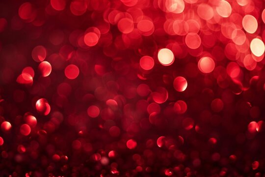 Christmas red abstract background Festive bokeh lights Holiday and celebration mood