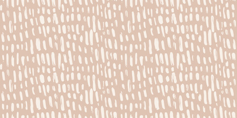 Trendy aesthetic abstract seamless pattern with geometric print. Minimalistic Organic brush stroke, ink texture. Simple design for wallpaper, textile, wrapping, packing, fabric, branding, decoration