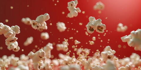 popcorn falling down, generative AI