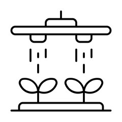 CCTV camera icon with thin line style