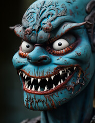 A blue faced monster