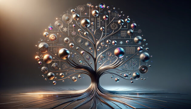 Iridescent Decision Tree: Contemporary Twist on 90s Aesthetics