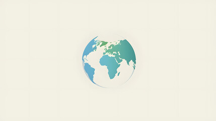 earth map on white background 