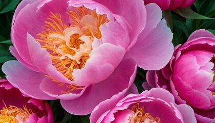 Pink peonies on a dark background