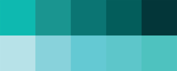 Blue color palette vector illustration