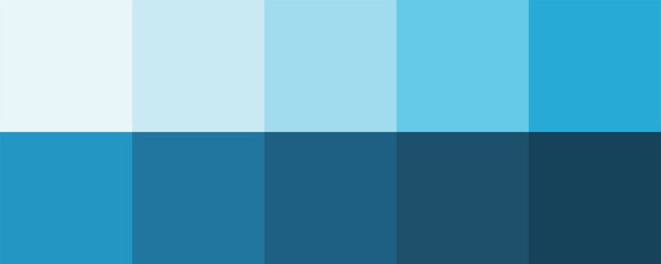 Blue color palette vector illustration