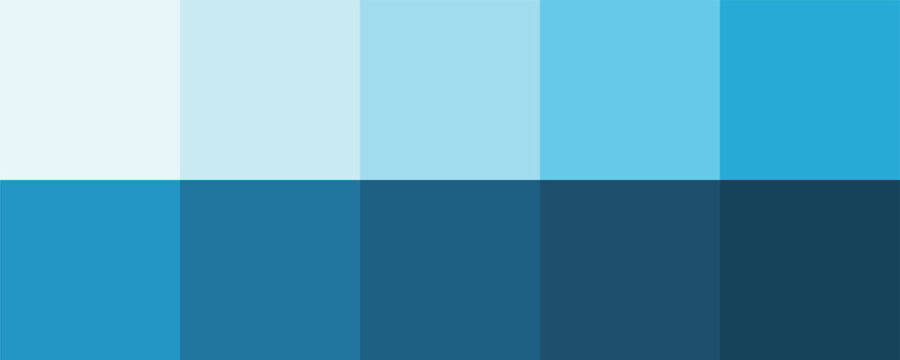 Blue color palette vector illustration