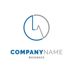 Initial Letter LA Icon Logo Design Template