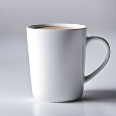 white cup on a black background