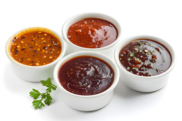 sauce in a bowl on white background