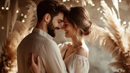 couple celebrating love and union generative ai