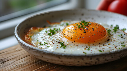 egg on a plate