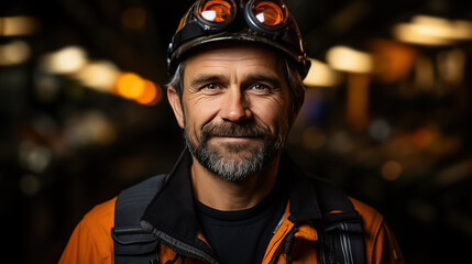 Portrait of Industry maintenance engineer man, construction concept