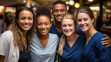 Fototapeta premium Diversity in medicine - Young medical students