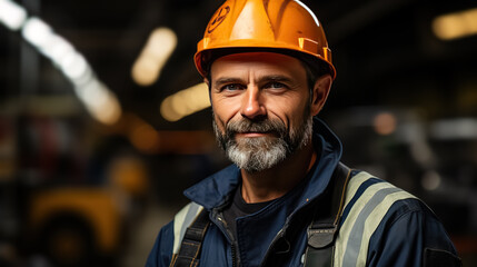 Obraz premium Portrait of Industry maintenance engineer man, construction concept