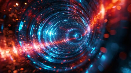 Obraz premium 光のトンネル背景素材,Generative AI AI画像