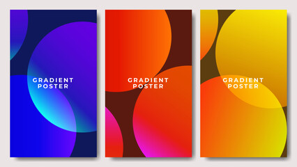 Obraz premium Minimalism and modern gradient poster design