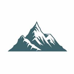 Isolated mountain logo on a white background
