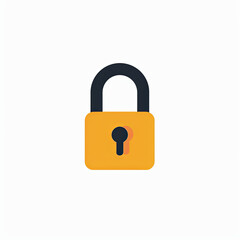 Isolated padlock logo on white background