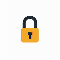 Naklejka premium Isolated padlock logo on white background