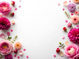 Fototapeta na wymiar floral background, valentines day, women's day, mothers day, weddings