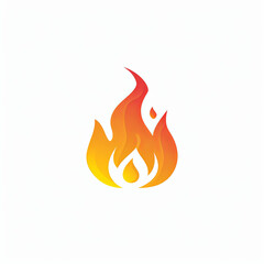 Isolated fire logo on white background