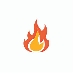 Isolated fire logo on white background