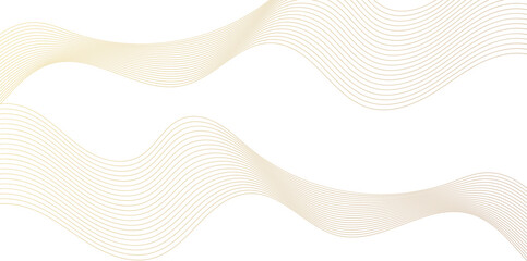 Vector abstract line art wavy flowing dynamic gold isolated on transparent background in concept luxury, wave, wind, ocean, landscape illustration.