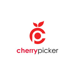 Cherry picker logo vector templates