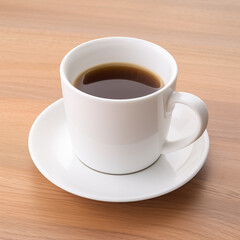 Obraz premium cup of coffee on wooden table