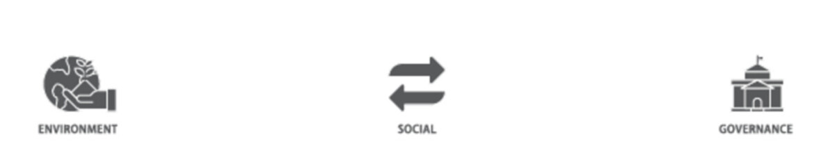 ESG icon set flow process illustrationwhich consists of  investment screen ing icon live stroke and easy to edit 