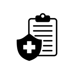 Medical insurance icon vector. health insurance icon