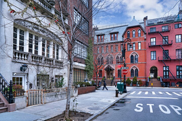 Stuyvesant Square Historic District in Manhattan, with buildings from the 1850s - 728902397