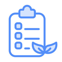 Plant checklist icon with lineal style