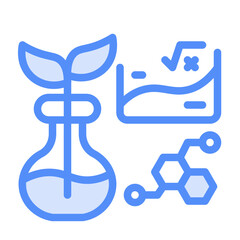 Scientific research icon with lineal style