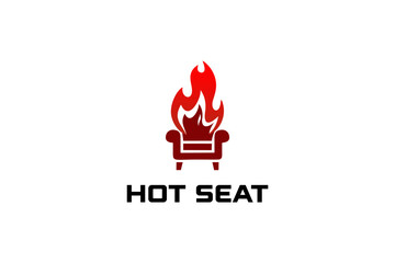 Hot seat logo vector icon illustration 