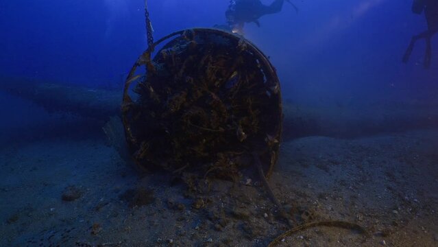 Wreck of the Hellcat on the Mediterranean Coast of France - Airplane