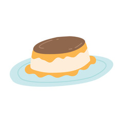 Filipino Dessert Leche Flan illustration