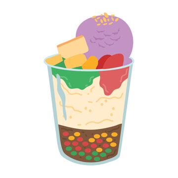 Halo Halo with ube topping philippines dessert