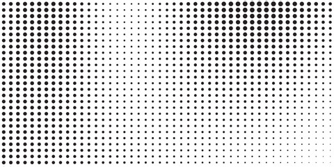 Background with monochrome dotted texture. Polka dot pattern template. Background with black dots - stock vector dots background dots basic - obrazy, fototapety, plakaty
