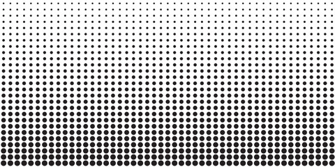 Background with monochrome dotted texture. Polka dot pattern template. Background with black dots - stock vector dots background dots basic modern - obrazy, fototapety, plakaty