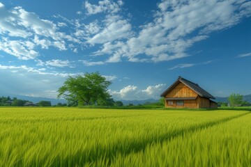 Obraz premium Farm barn. Backdrop with selective focus and copy space