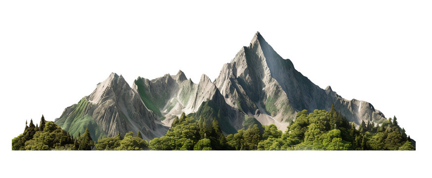 Big mountain landscape cutout