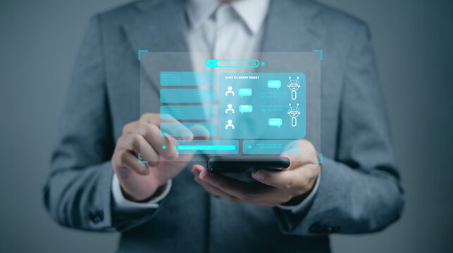 Artificial Intelligence business technology digital communication chat smart robot AI intelligence network data internet finance growth economy payment website for enter command prompt transformation