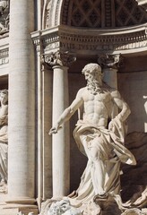 Fototapeta premium detail of the trevi fountain
