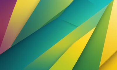Trapezoidal Shapes in Teal Green yellow