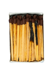 matches in a box isolated