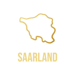 Saarland golden gradient abstract map
