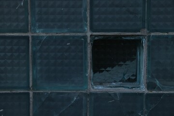 Texture of dirty glass tiles as background, closeup. Space for text